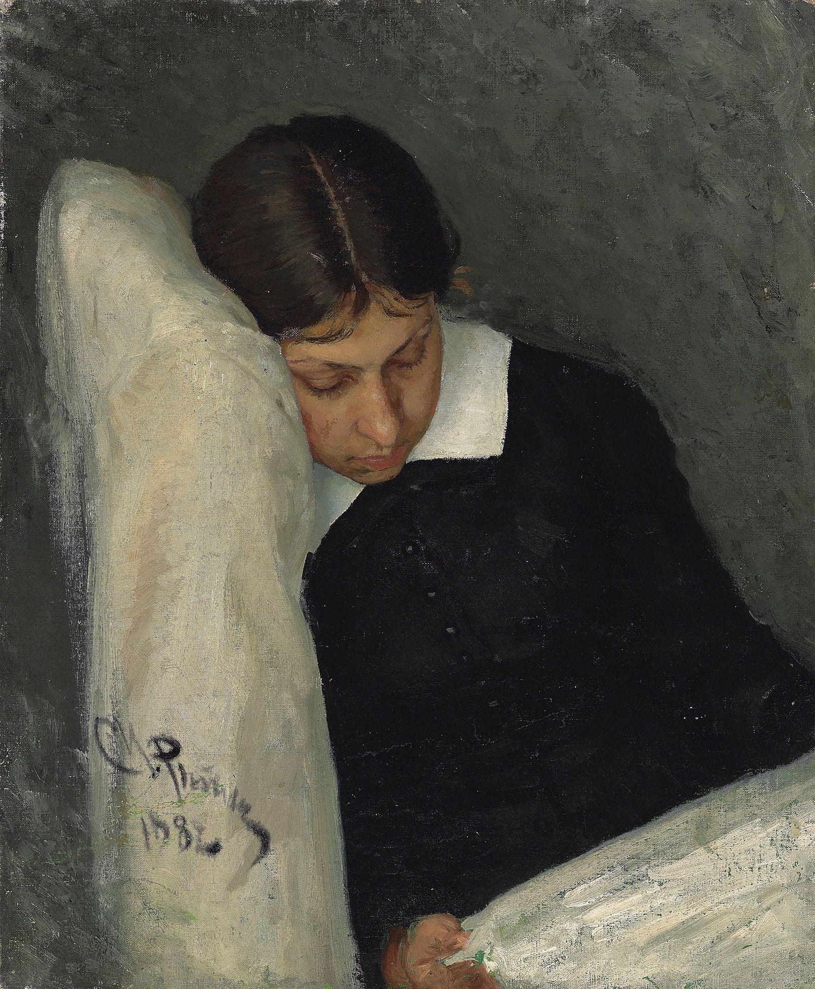 Илья Репин. Портрет Веры Репиной жены художника. 1882.