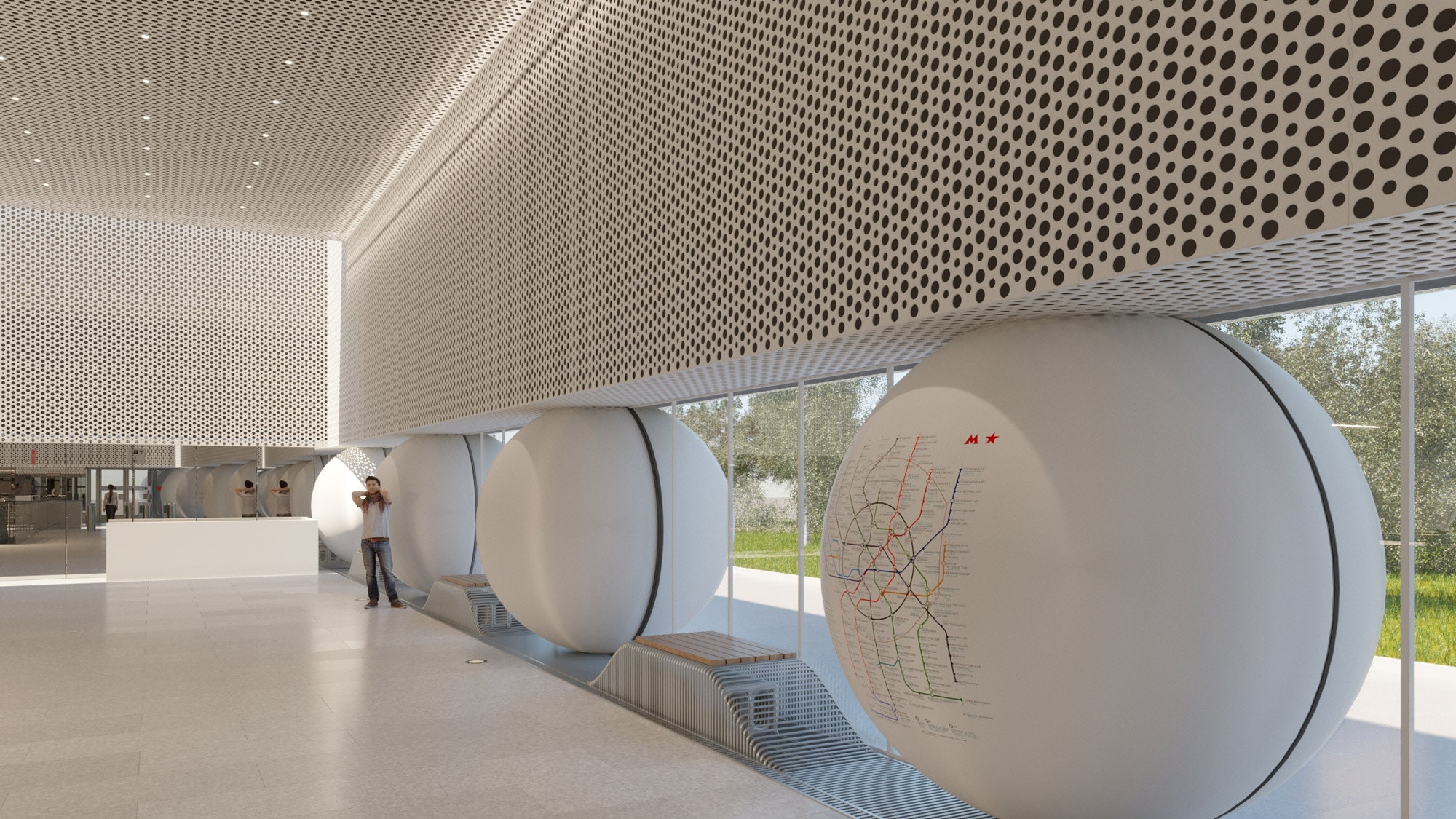 Дизайн новой станции метро Шереметьевская от бюро AIarchitects