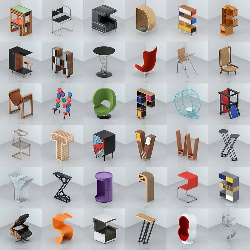 Проект 36 Days of Type буквы и цифры от графических дизайнеров Нины Санс и Рафа Гойкоэчеа