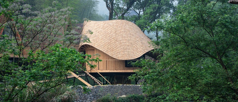 Бамбуковый дом в Китае