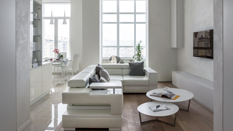 Белый интерьер фото дизайна квартиры в Москве