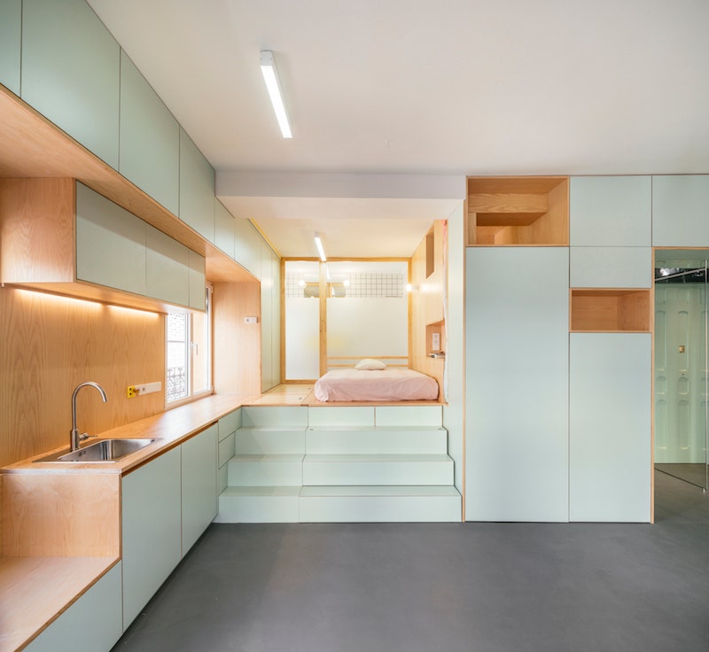 Дизайн маленькой квартиры в Мадриде  фото