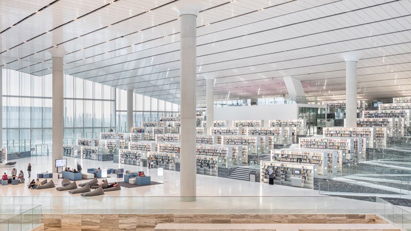 Необычные библиотеки мира Катарская национальная библиотека от бюро OMA в Дохе и другие проекты