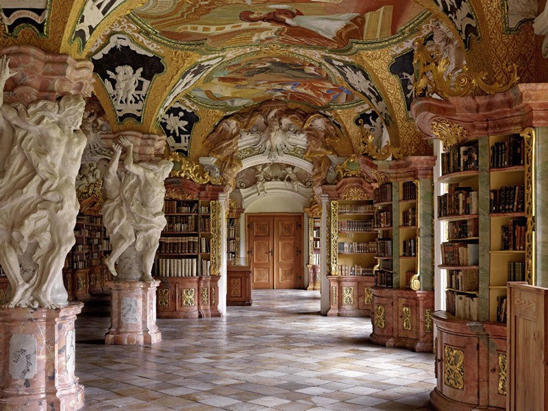 Klosterbibliothek Metten Меттен Германия.