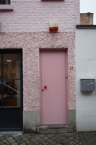 Ado Chale Door to his own studio Brussels 1970s.
