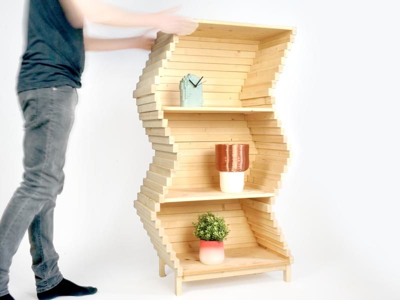 Дизайнер Сандер Лорье создал деревянный комод Wave к конкурсу Salone Satellite