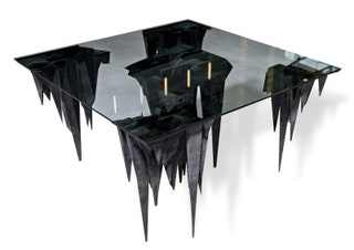 Письменный стол Gothic алюминий стекло.