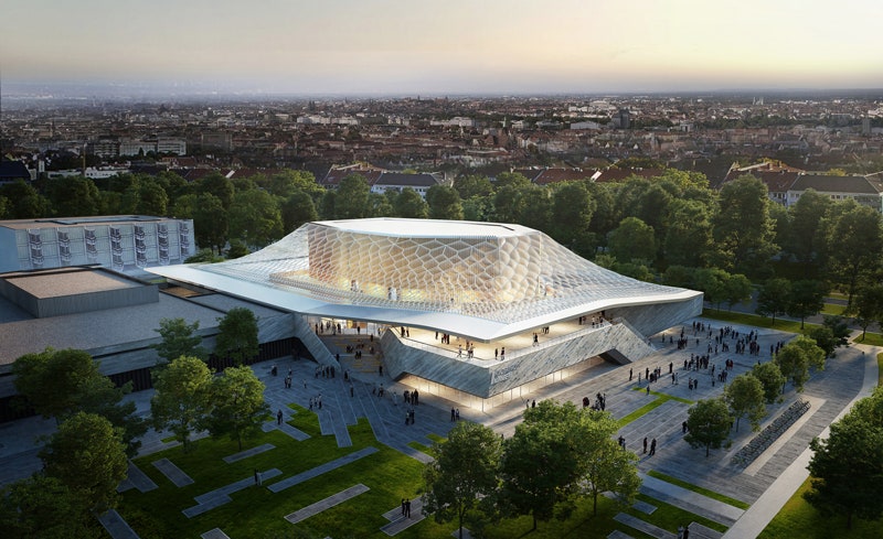 Проект концертного зала в Нюрнберге от бюро BartBratke и Matthijs la Roi Architects