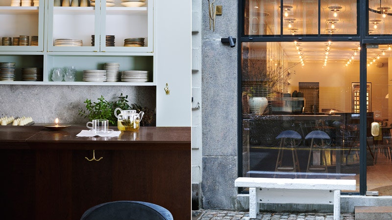 Кафе Winterspring в Копенгагене фото интерьеров от Илзе Кроуфорд