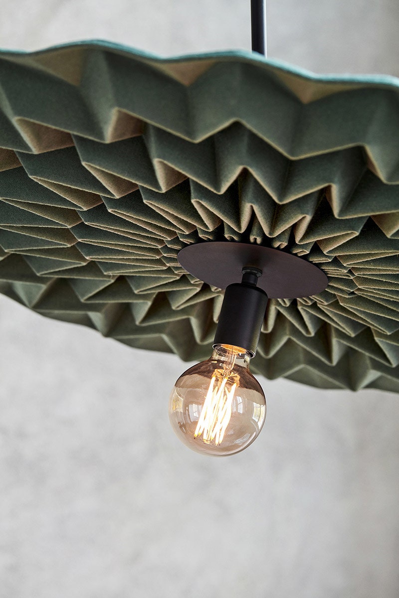Подвесной светильник Fold из ламинированной шерсти вдохновленный оригами