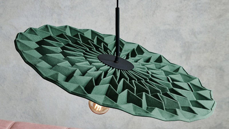 Подвесной светильник Fold из ламинированной шерсти вдохновленный оригами