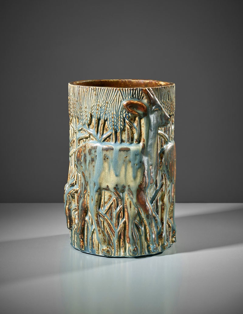 AXEL JOHANN SALTO 18891961 Vase 1930 Glazed stoneware. 27.5 cm  high 18.3 cm  diameter Produced by Københavns...