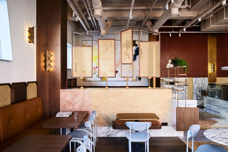 Ресторан Caravan 2.0 в Сеуле интерьеры от дизайнера Flack Studio
