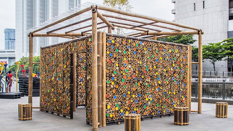 Бамбуковый павильон в КуалаЛумпуре от бюро Eleena Jamil Architect для World Urban Forum 2018