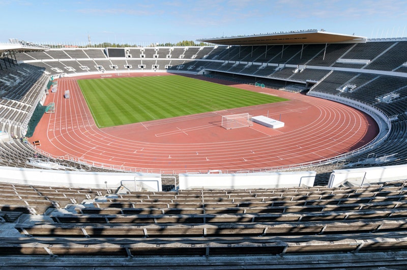 Олимпийский стадион в Хельсинки 2014 год.