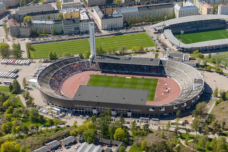Олимпийский стадион в Хельсинки 2015 год.