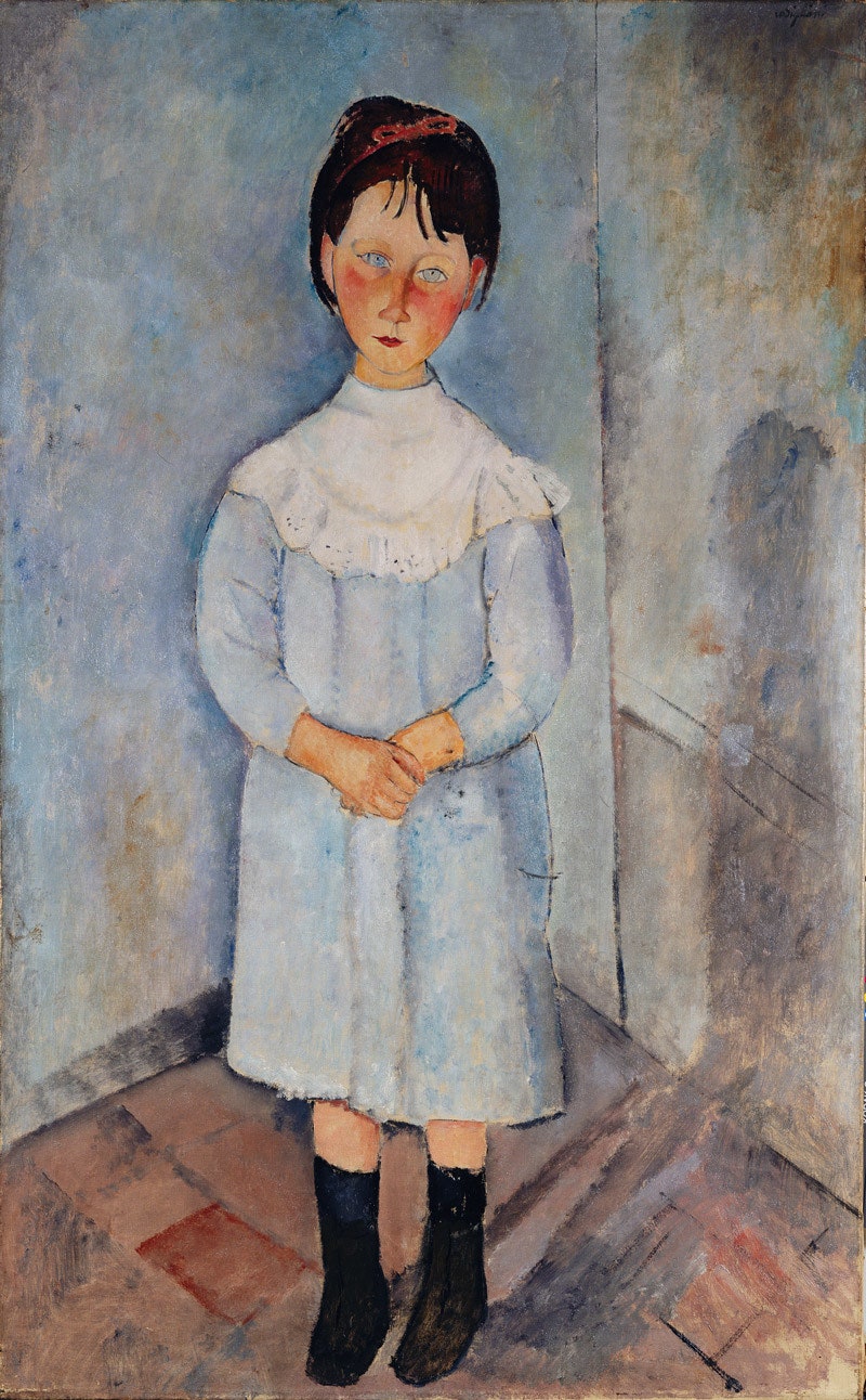 Амедео Модильяни. “Девочка в голубом” 1918. Pinacotheque de Paris.