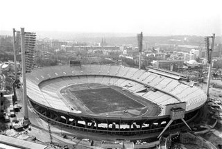 Олимпийский стадион в Киеве 1980 год.