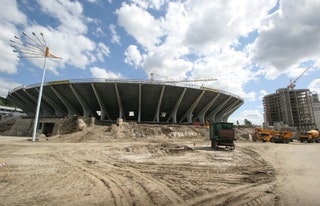 Олимпийский стадион в Киеве 2009 год.