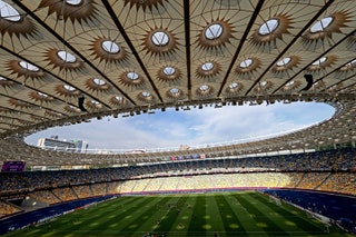 Олимпийский стадион в Киеве 2012 год.