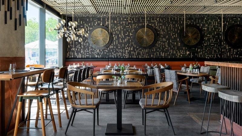 Паназиатский ресторан Go East на Большой Грузинской интерьеры от студии Romb Design  Interiors