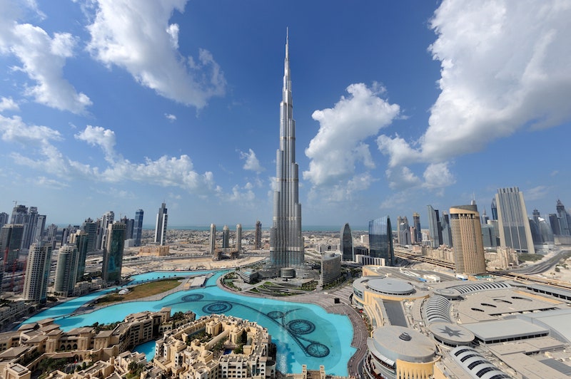 Башня Burj Khalifa в Дубае.