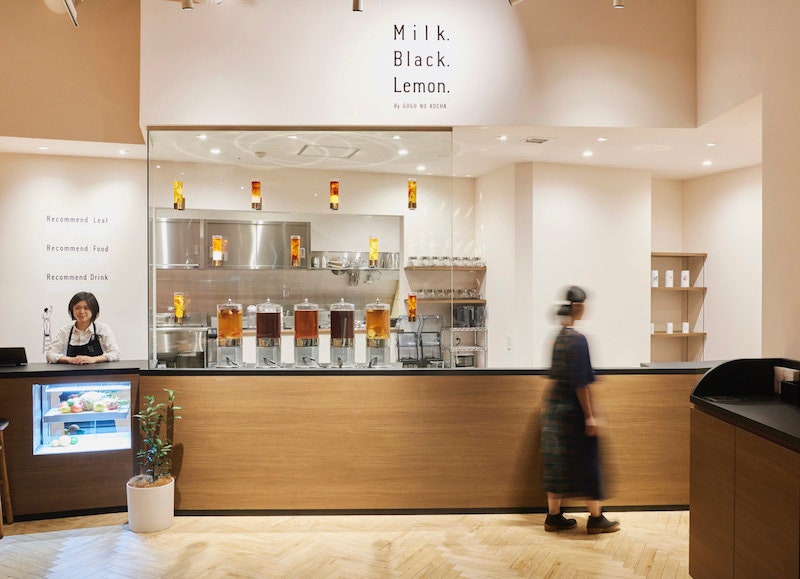 Концептстор чайного бренда Kirin GogoNoKocha в Токио флагманский бутик Milk.Black.Lemon