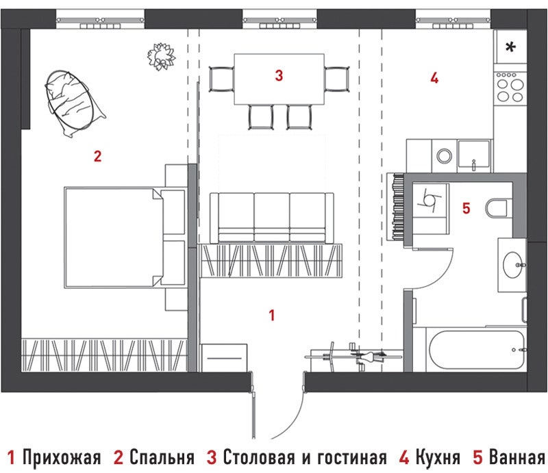 Квартира для молодой семьи в Москве интерьеры от бюро Точка дизайна