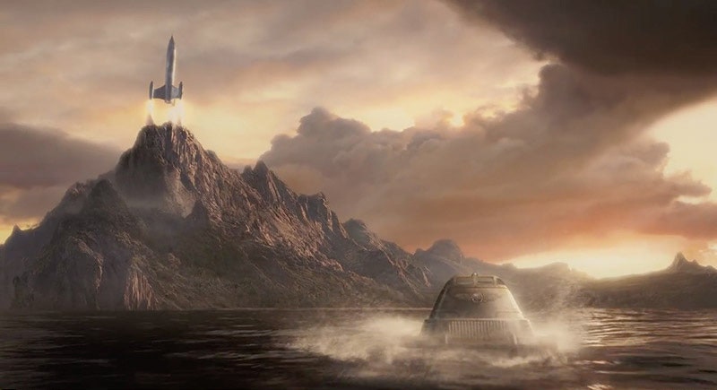 Дизайн в кино кадры из фильма Небесный Капитан и мир будущего