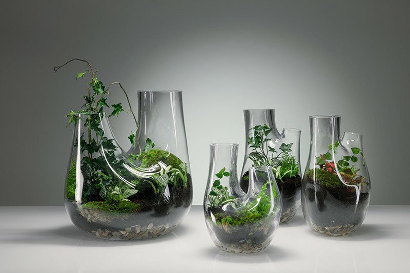 Предметы от Тома Диксона стеклянная ваза для цветов Plant и чугунный канделябр Spin