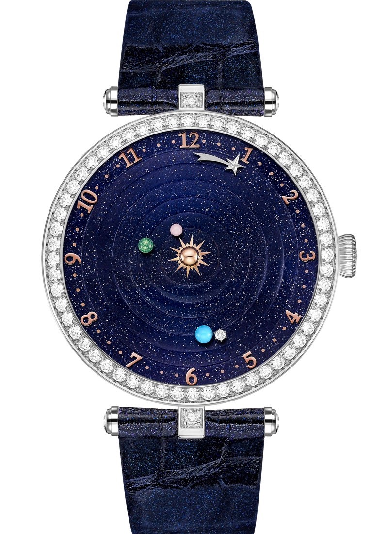 Часы с циферблатом напоминающим ночное небо Cartier GirardPerregaux Van Cleef  Arpels