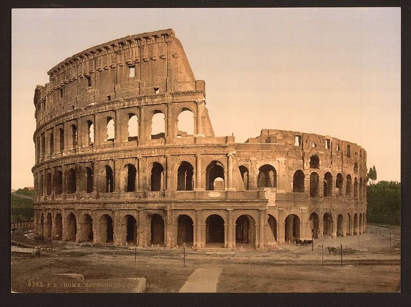 Рим в цветных фотографиях 1890х годов созданных с помощью фотохромного процесса