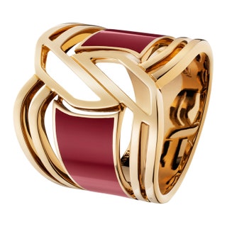 Кольцо My Red Ring желтое золото ­бриллианты красная керамика HyCeram.