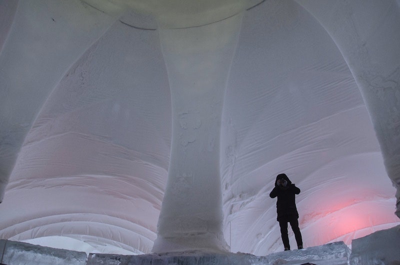 Самую высокую ледяную башню возвели в Китае проект Фламенко реализовали в Харбине
