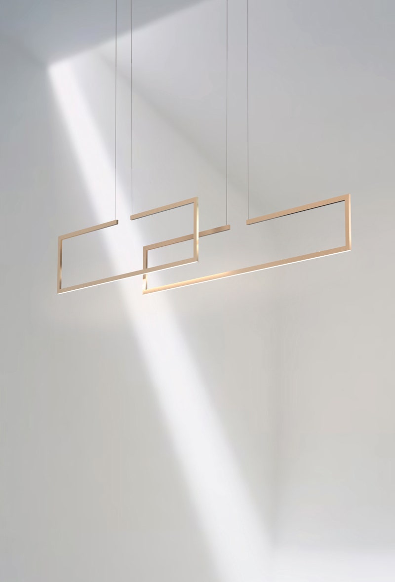 Подвесной светильник Frame от Яноша Хедера в виде светящихся прямоугольников