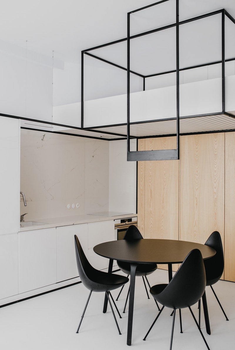 Двухуровневая квартира в Кракове фото интерьеров от MUS Architects