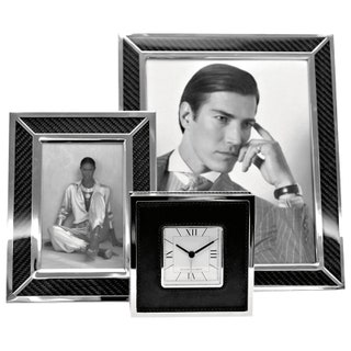 Рамки для фото­графий и настольные часы серебро текстиль кожа Ralph Lauren Home.
