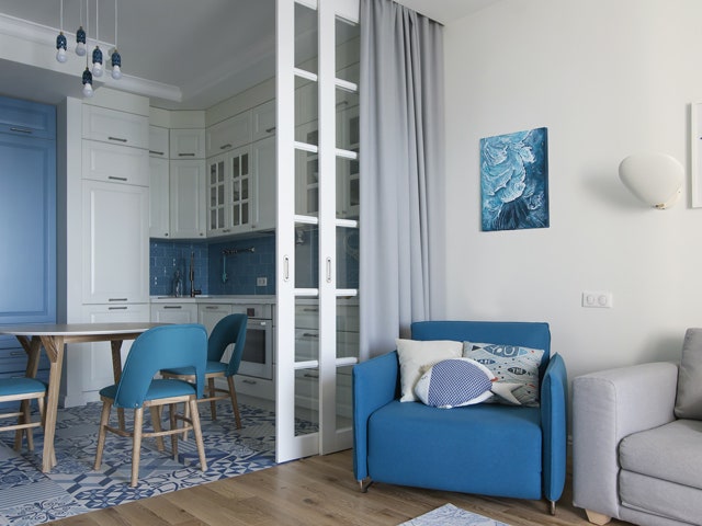 Лазурная квартира в Ялте, 45 м²