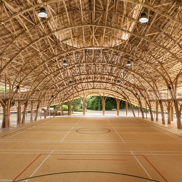 Спортивный зал из бамбука в Таиланде