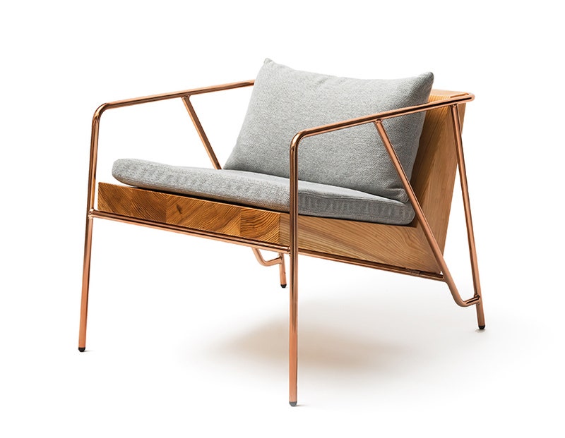 Мебель Mass из японского кедра с медными планками от дизайнстудии Fil