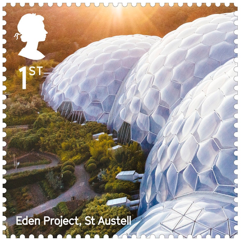 Серия почтовых марок с современной архитектурой Англии 10 лучших зданий построенные за 20 лет