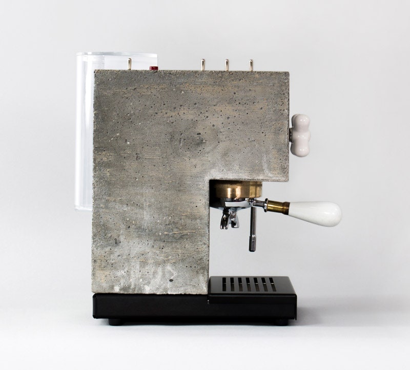 Кофемашина из бетона AnZa работа студии дизайна Montaag и ремонтной мастерской Kanen Coffee