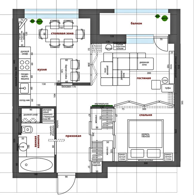 План квартиры после перепланировки