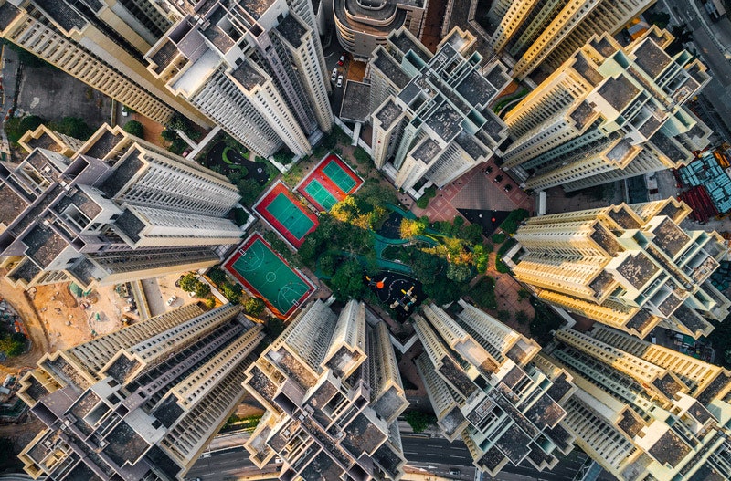 Фото Гонконга проект Энди Йенга в котором он сравнивает современный город с древним Коулуном