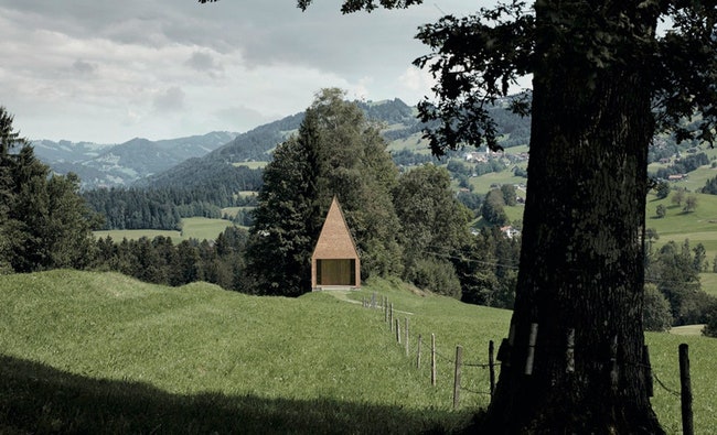 Деревянная часовня в Австрии работа бюро Bernardo Bader Architekten | Admagazine
