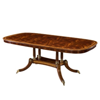 Обеденный стол “Палмерстон” красное дерево шпон палисандра и махагона бронза Fabian Smith.