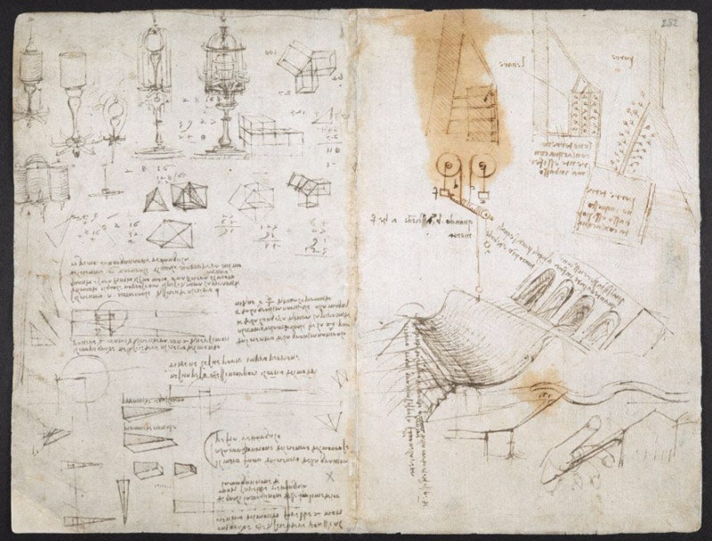 Блокнот Леонардо да Винчи оцифрован и доступен для просмотра онлайн
