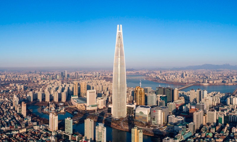 Самое высокое здание в Южной Корее небоскреб Lotte World Tower