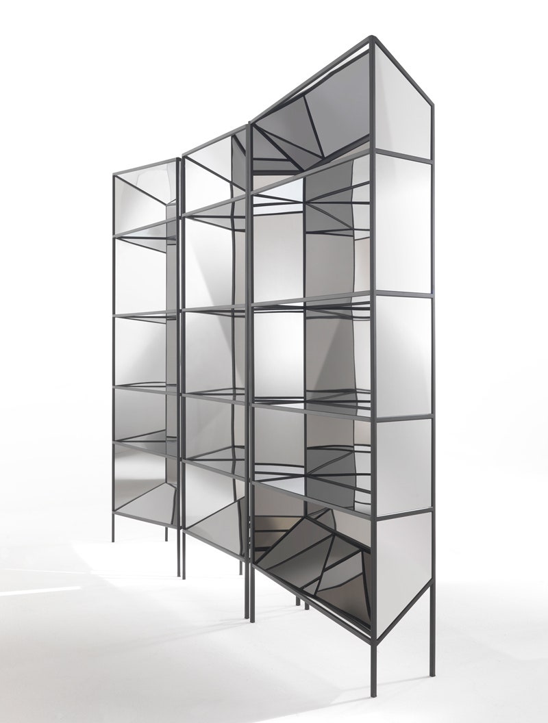 Книжные шкафы Perflect от Сэма Барона построенные на оптических иллюзиях