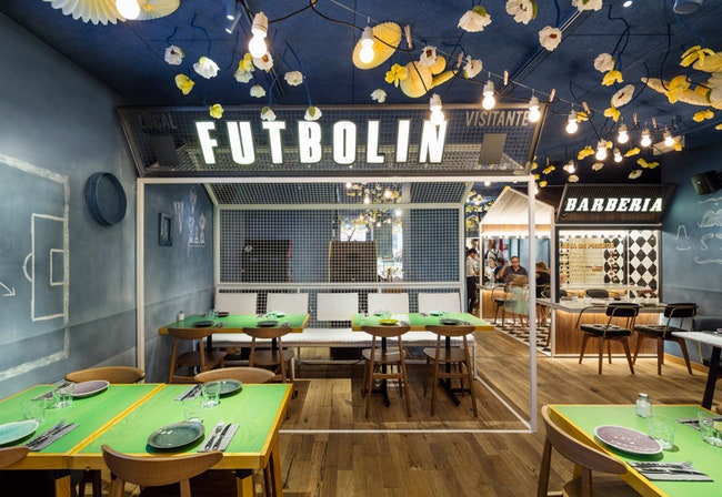 Ресторан Bellavista del Jardin del Norte в Барселоне интерьеры с городом внутри | Admagazine